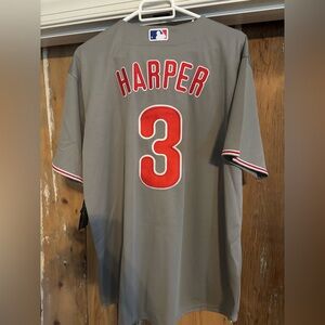 Harper Nike Gray Jersey with Red Details